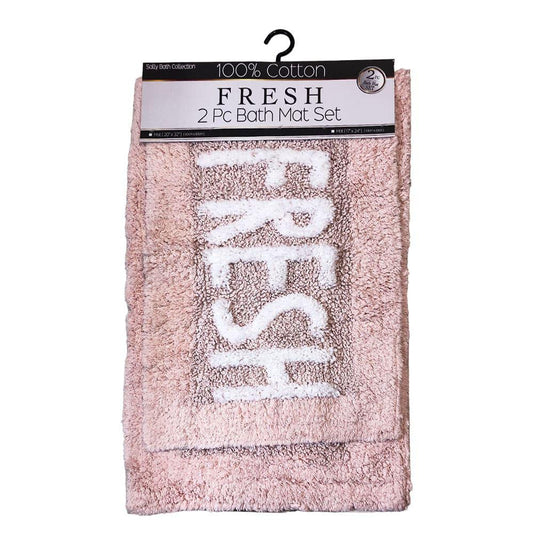 Alfombra Para Baño Sally Textile Fresh 2 Piezas - Rosa Claro