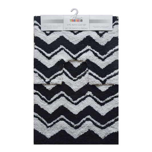 Alfombra de Baño Home Accents Set de 2 Piezas - Negro