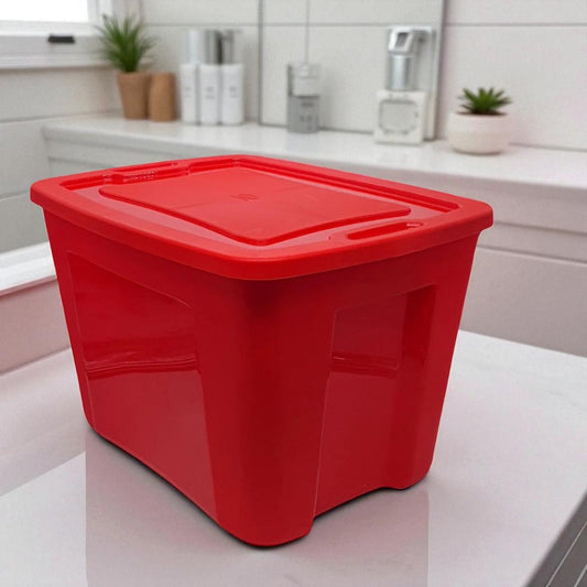 Caja Multiuso Plástica Polinplast de 18 Galones Rojo