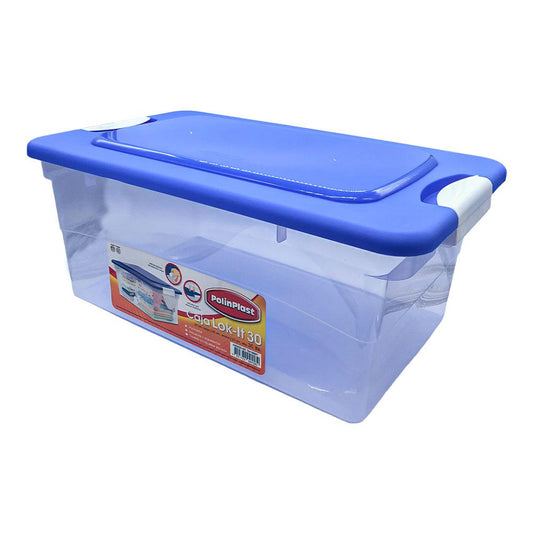 Caja Transparente Polinplast Con Tapa 30 L - Surtido