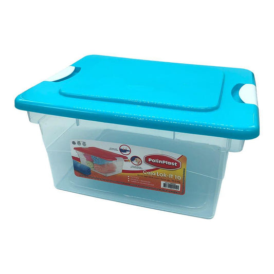 Caja Multiusos Polinplast Lock-It Con Tapa 10 L - Surtido