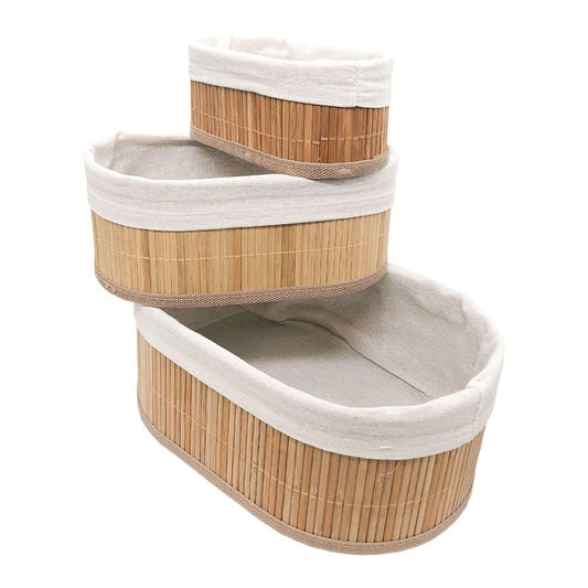 Canasta Eco de Bamboo 3 Piezas