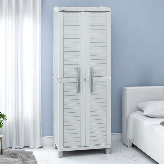Armario Grande Barú Rimax Plástico Resistente / 4 Entrepaño / Gris