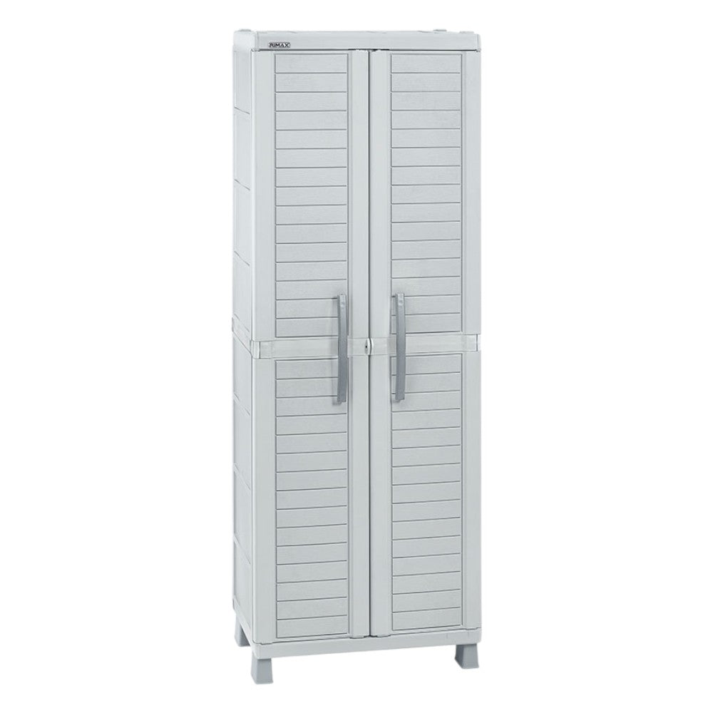 Armario Grande Barú Rimax Plástico Resistente / 4 Entrepaño / Gris
