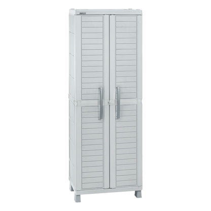 Armario Grande Barú Rimax Plástico Resistente / 4 Entrepaño / Gris