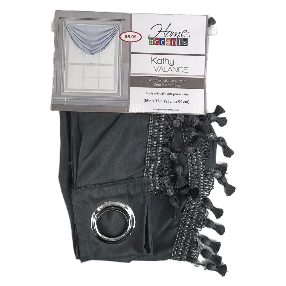 Cenefa Home Accents Kathy de 36" x 37" - Gris Oscuro