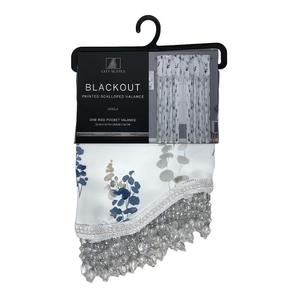 Cenefa Regal Home Adela Blackout de 52" x 20" - Azul Marino