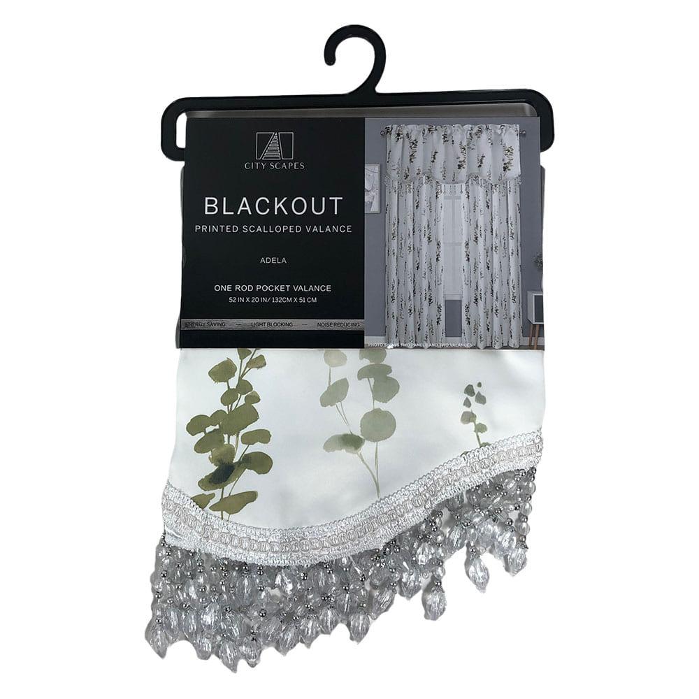 Cenefa Regal Home Adela Blackout de 52" x 20" - Verde Oliva