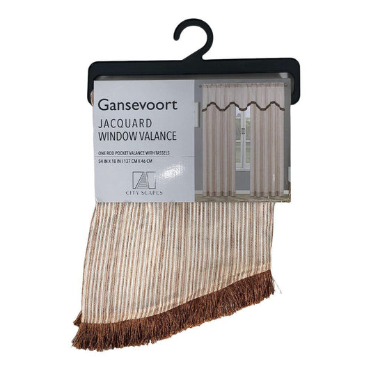 Cenefa Regal Home Gansevoort Rod Pocket de 54" x 18" - Chocolate Claro