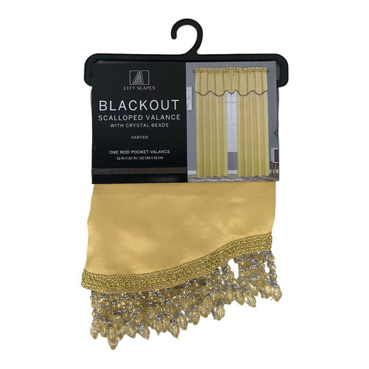 Cenefa Karter Regal Home Blackout Con Rod Pocket de 52" x 20" - Dorado