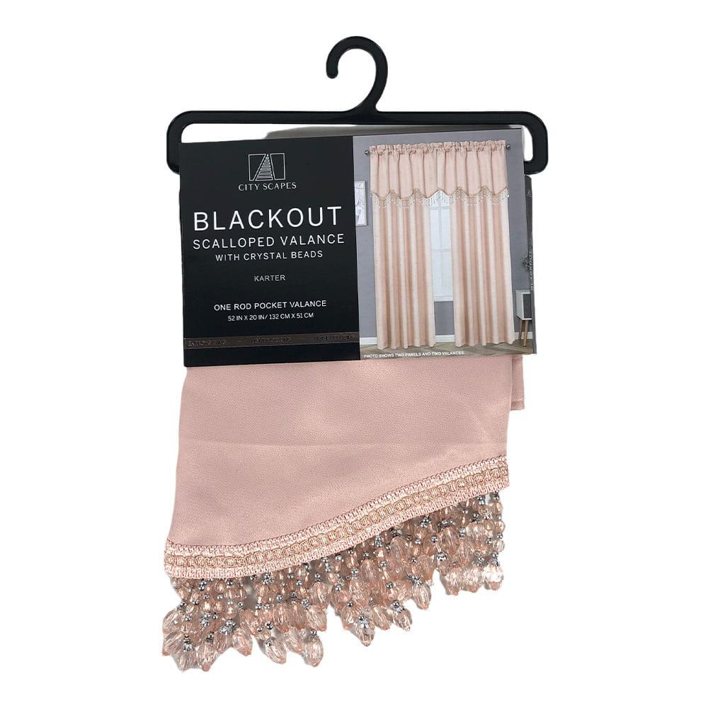 Cenefa Karter Regal Home Blackout Con Rod Pocket de 52" x 20" - Rose Gold