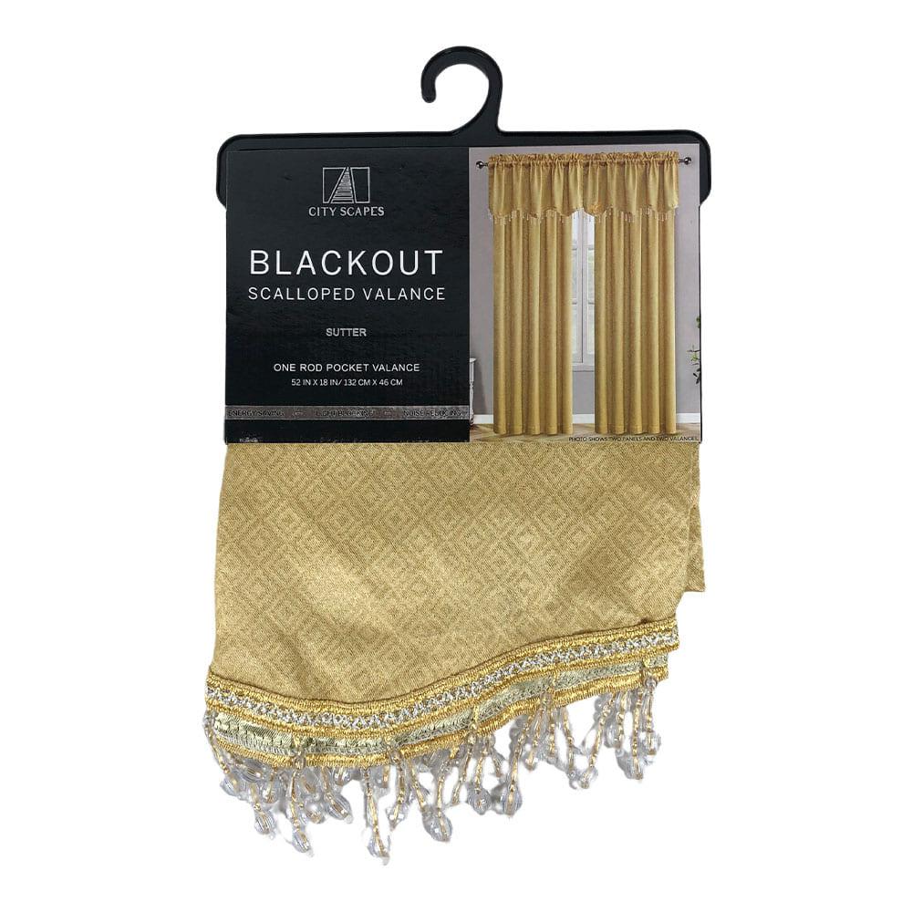 Cenefa Regal Home Sutter Blackout Rod Pocket de 54" x 18" - Dorado