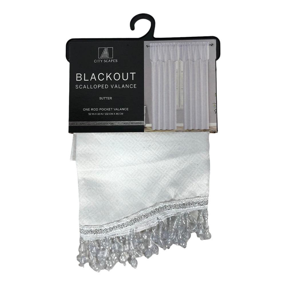 Cenefa Regal Home Sutter Blackout Rod Pocket de 54" x 18" - Blanco