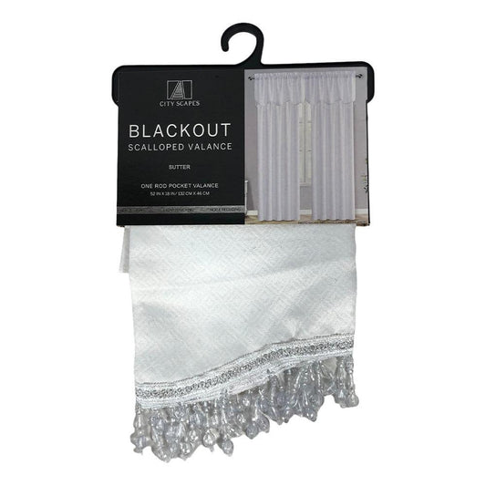 Cenefa Regal Home Sutter Blackout Rod Pocket de 54" x 18" - Blanco