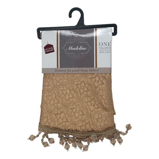 Cenefa Home Elegance Madeline Con Rod Pocket 47" x 37" - Dorado