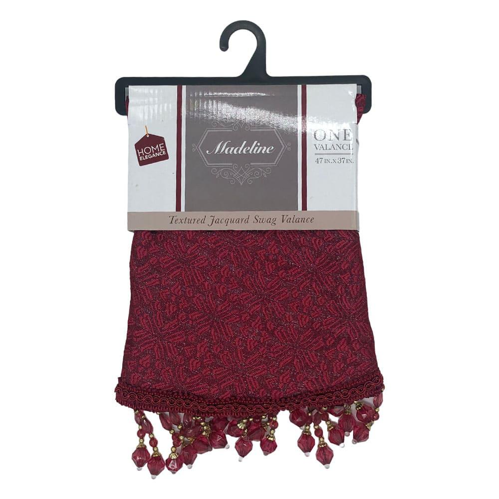 Cenefa Home Elegance Madeline Con Rod Pocket 47" x 37" - Rojo Oscuro