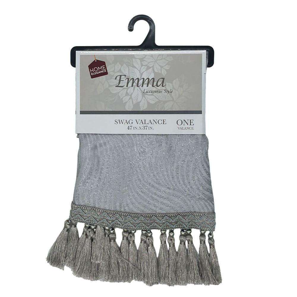 Cenefa Home Elegance Emma Con Rod Pocket 47" x 37" - Gris Claro