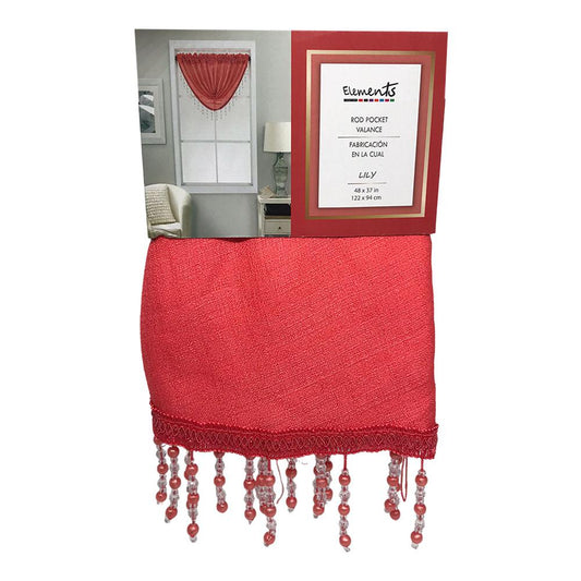 Cenefa Elements Furniture Lily Con Rod Pocket 48" x 37" - Naranja