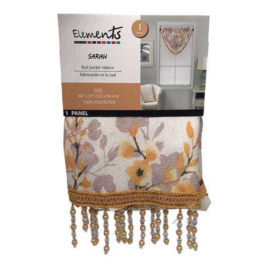 Cenefa Elements Furniture Sarah Con Rod Pocket 48" x 37" - Mostaza