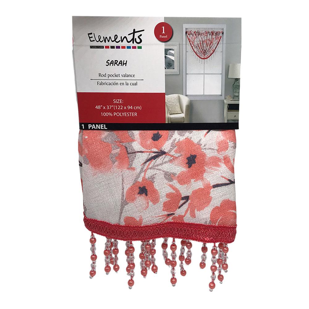 Cenefa Elements Furniture Sarah Con Rod Pocket 48" x 37" - Naranja