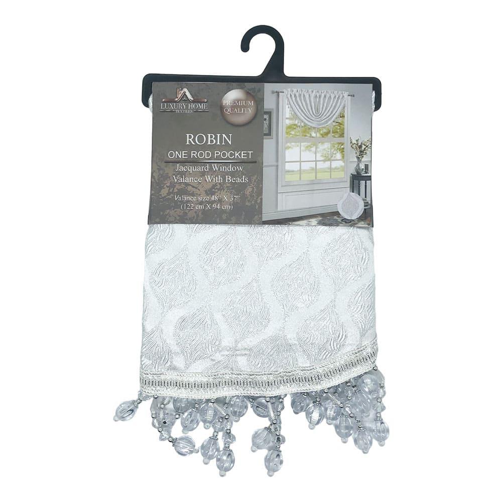 Cenefa Robin Luxury Con Rod Pocket 48" x 37" - Blanco