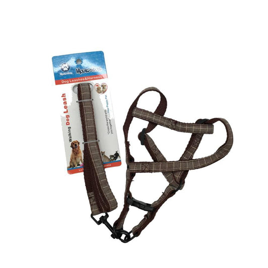 Pechera y Correa Para Perro Maxcotas Rayada