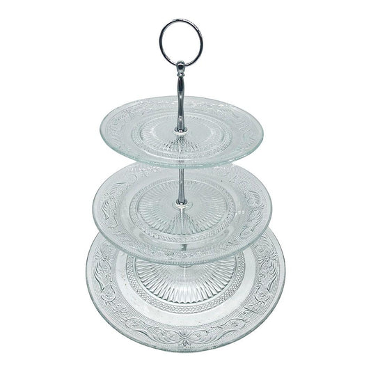 Porta Dulce Four Seasons de Vidrio 3 Niveles