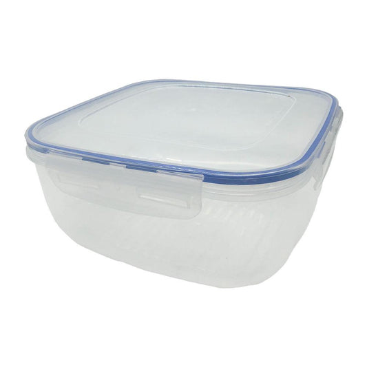 Envase Plástico Cuadrado Bager Plastik Con Tapa