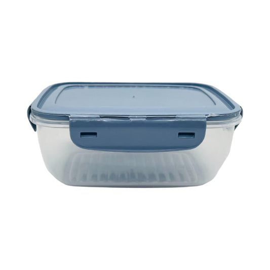 Envase Plástico Bager Plastik Rectangular Con Tapa/Mediano