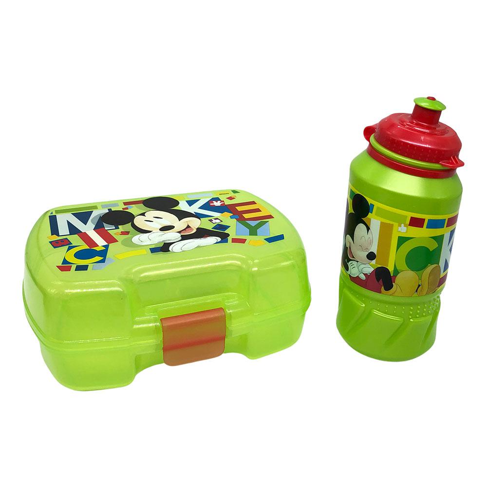 Envase Con Botella Mickey Mouse Plástico