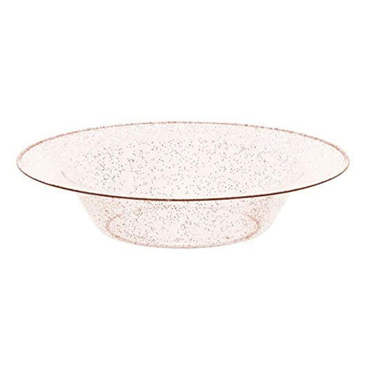 Bowl Lillian Plástico Rose Gold Glitter 14 oz