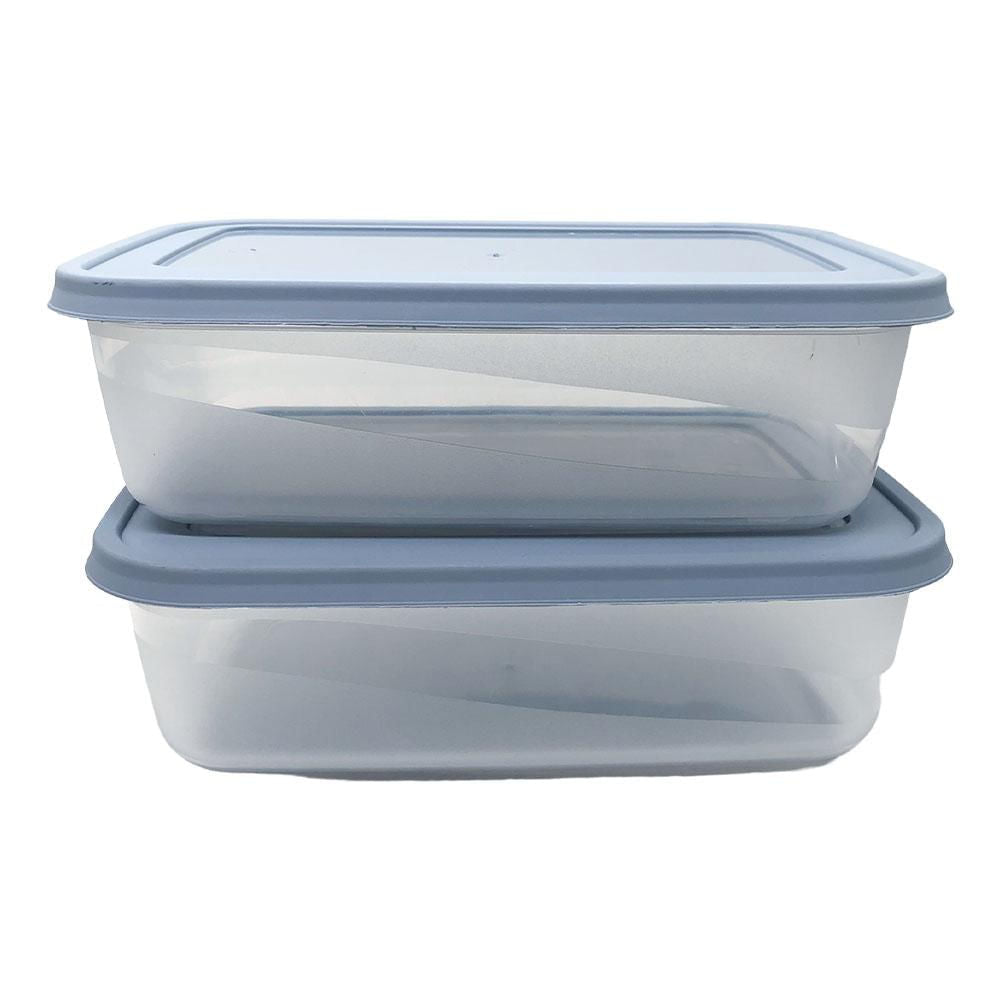 Set de Envases Plásticos Bager Plastik Rectangular 2 Piezas
