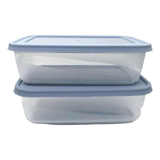 Set de Envases Plásticos Bager Plastik Rectangular 2 Piezas