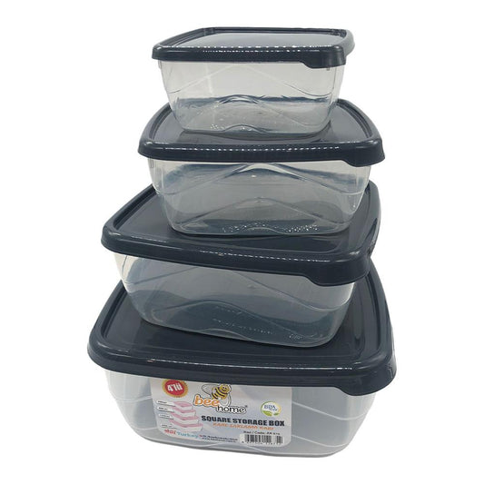 Set de Envases Plásticos Beehome 4 Piezas