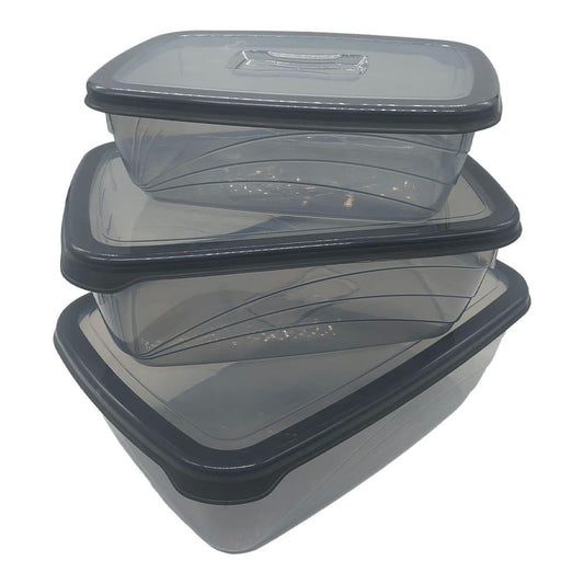 Envase Plástico Qlux Rectangular 3 Piezas - Surtido