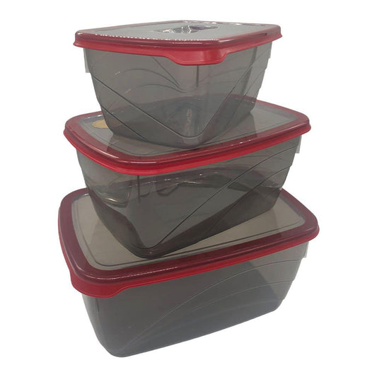 Envase Plástico Qlux Rectangular 3 Piezas - Surtido