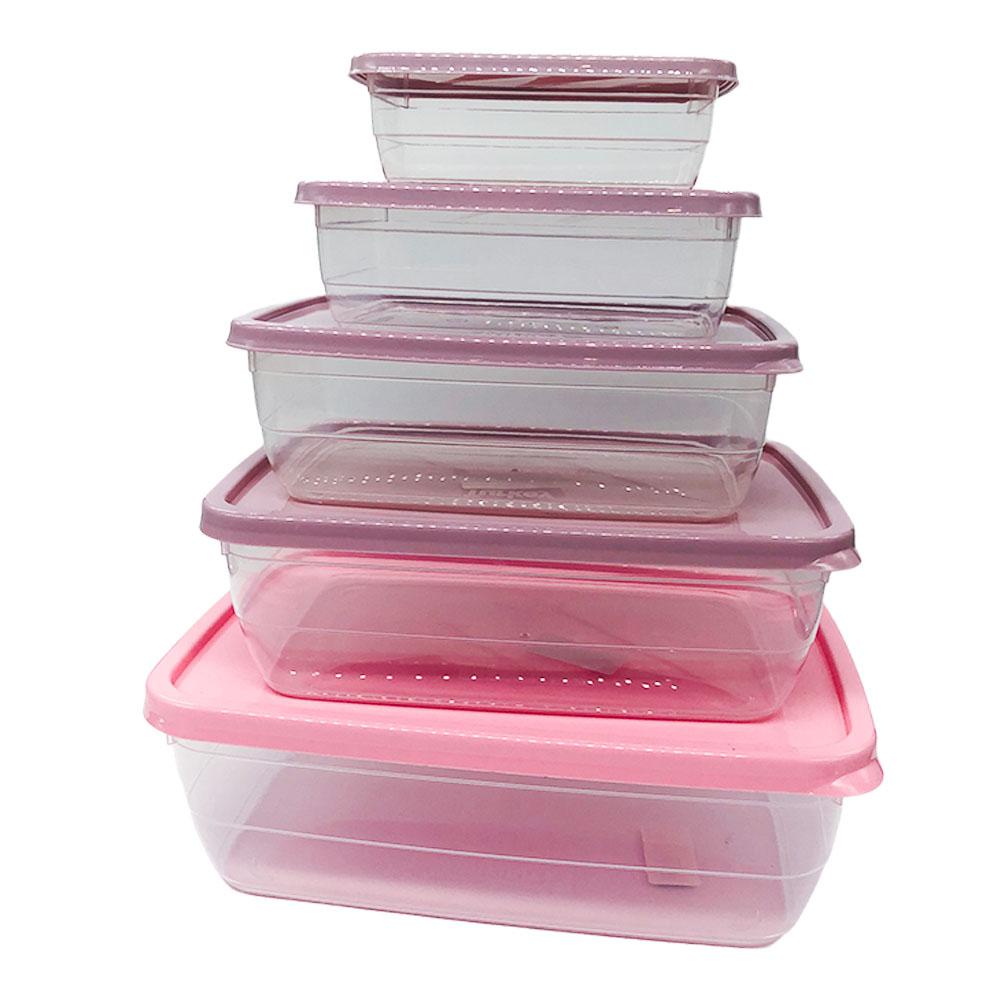 Set de Envases Plásticos Burak Plastik 5 Piezas