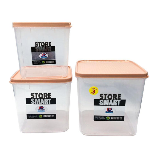 Envase Plástico Dynasty Rectangular de 3 Piezas - Surtido