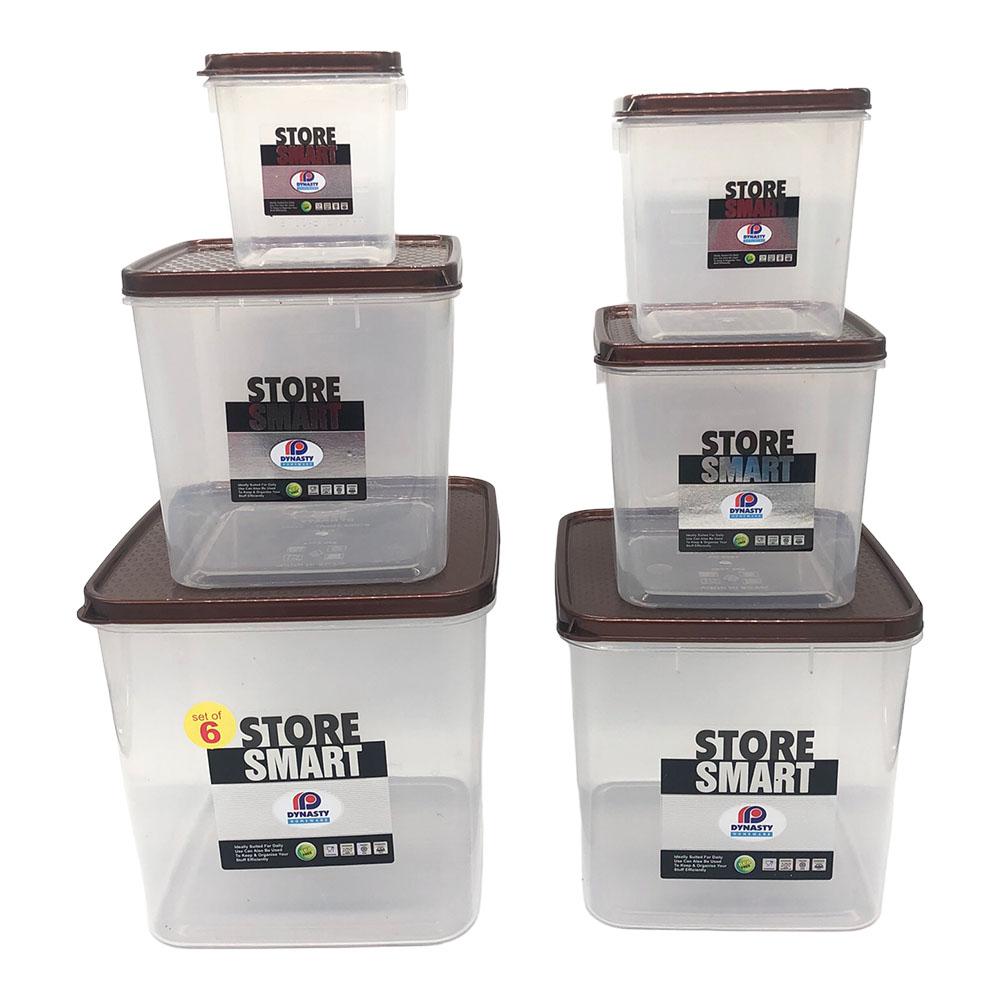 Set de Envases Plásticos Dynasty 6 Piezas - Surtido