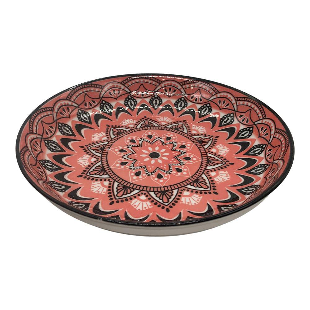 Plato Semi Hondo Homestar Estampado de Cerámica