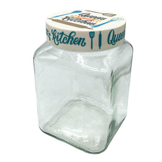 Canister Cuadrado Herevin de Vidrio 1.5 L