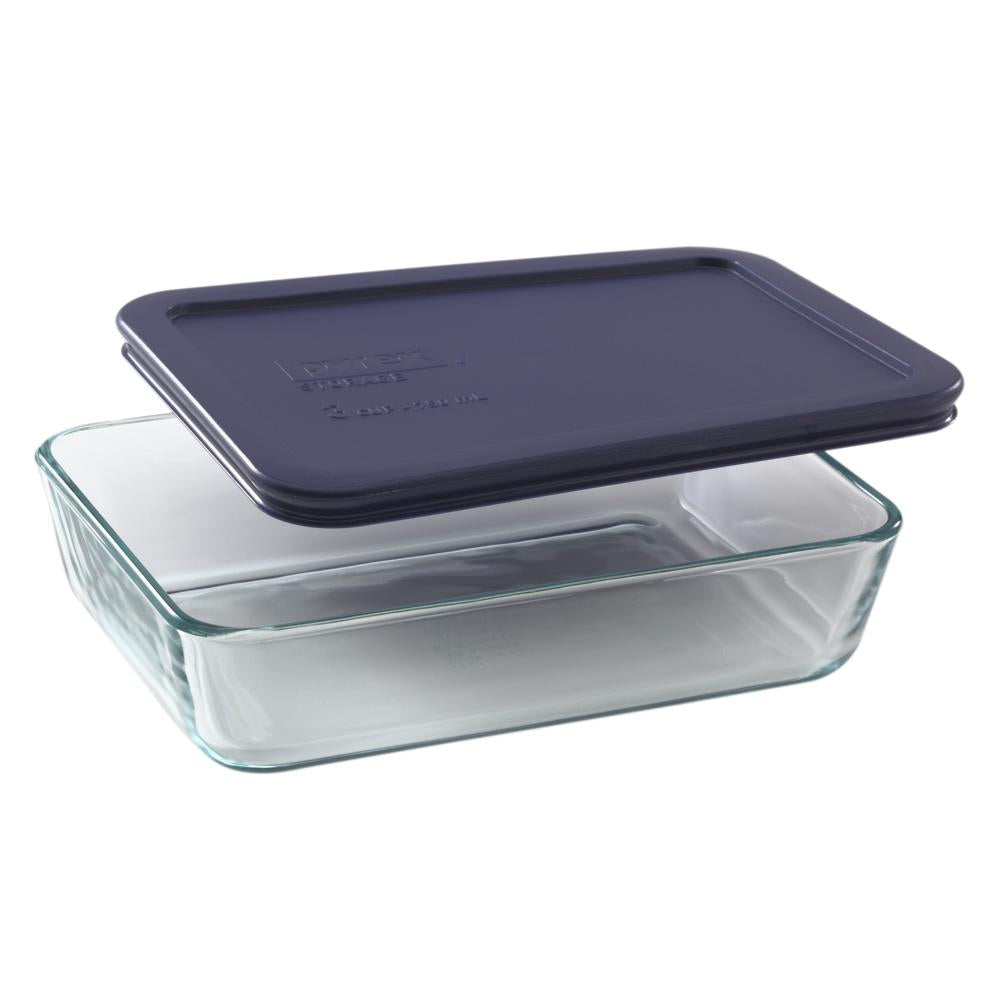 Envase de Vidrio Pyrex Rectangular Con Tapa