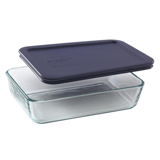 Envase de Vidrio Pyrex Rectangular Con Tapa