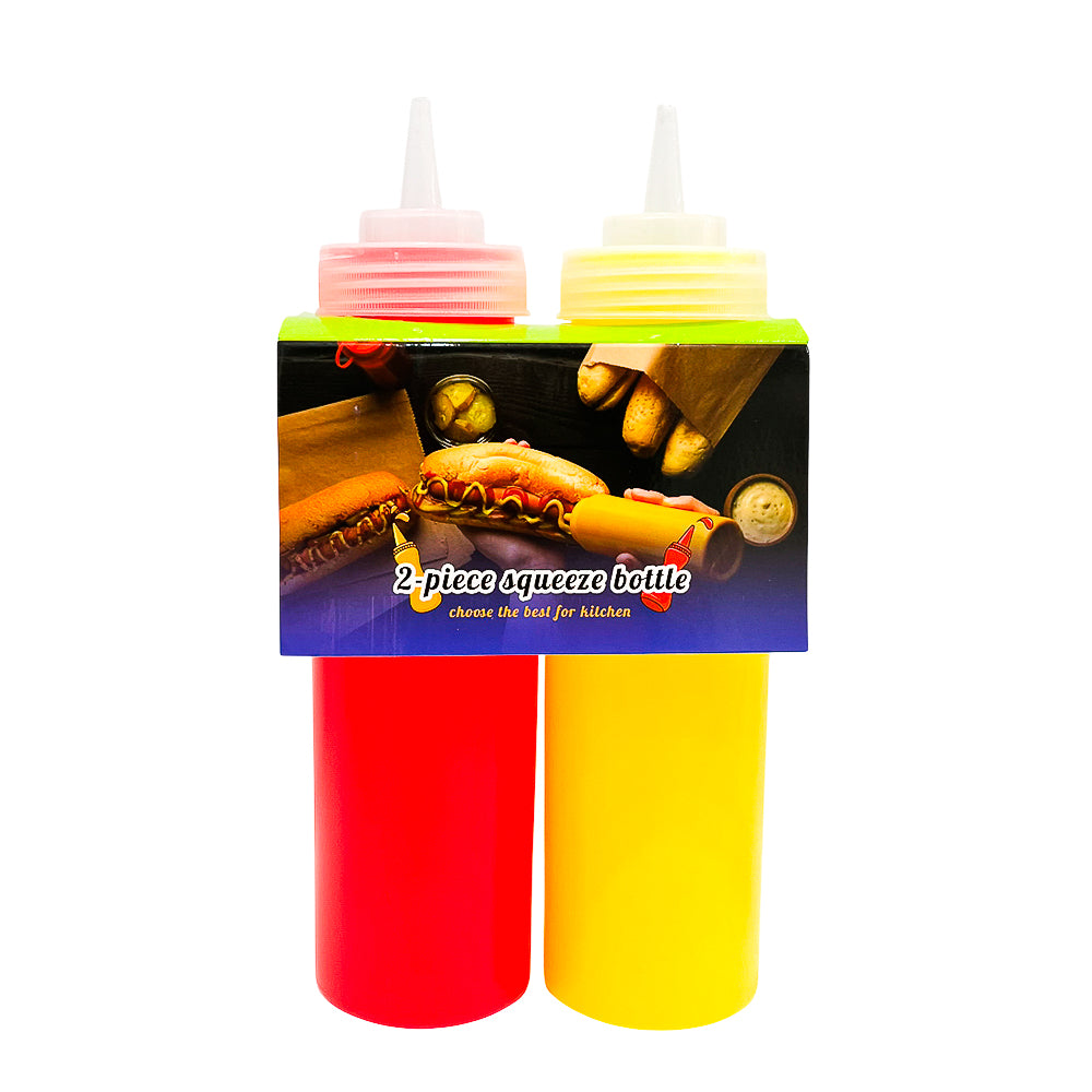 Envase Plástico / Home Elegance / Para Ketchup Y Mostaza / 2 Pzas