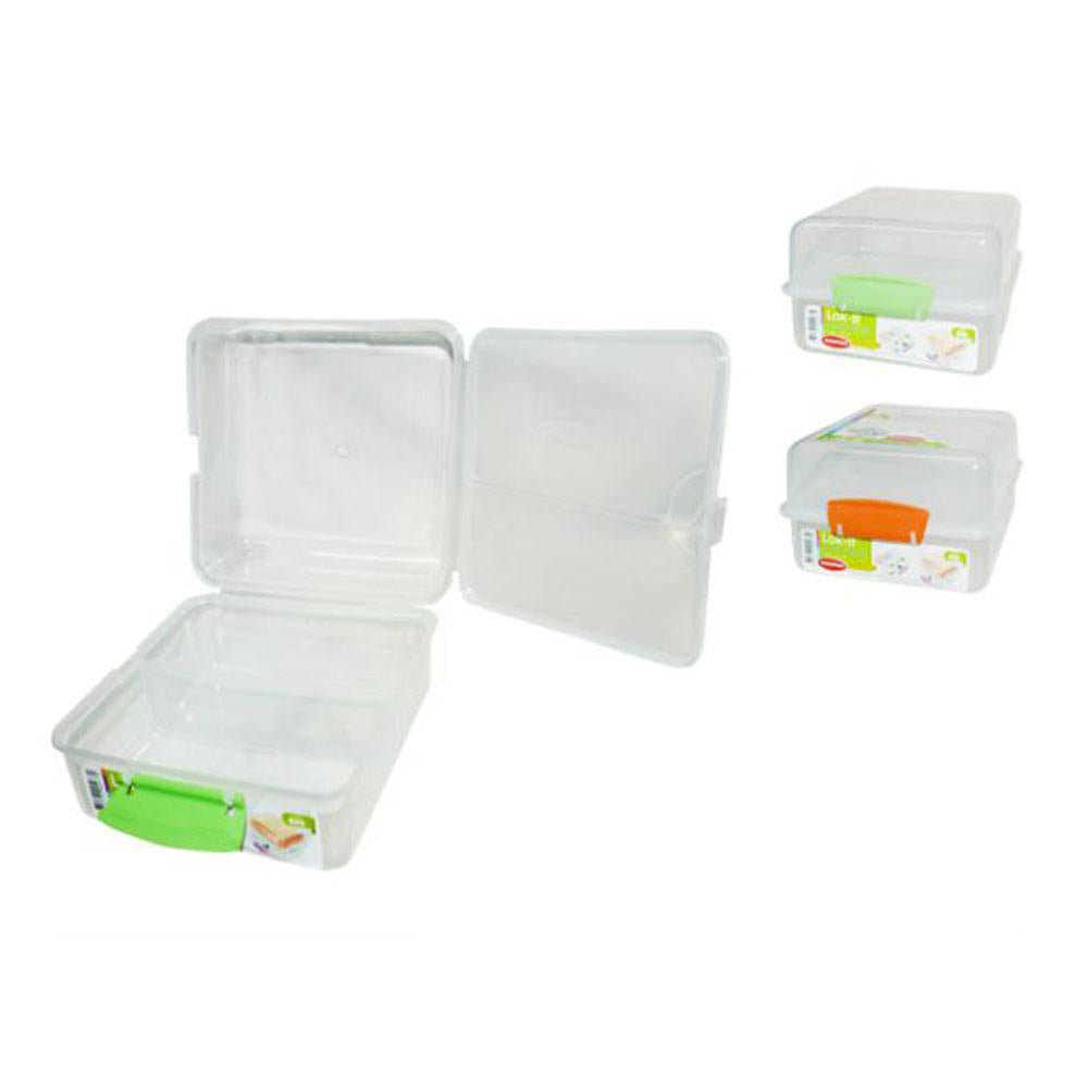 Envase Lok-It Cuadrado Plast C/División -Surtido