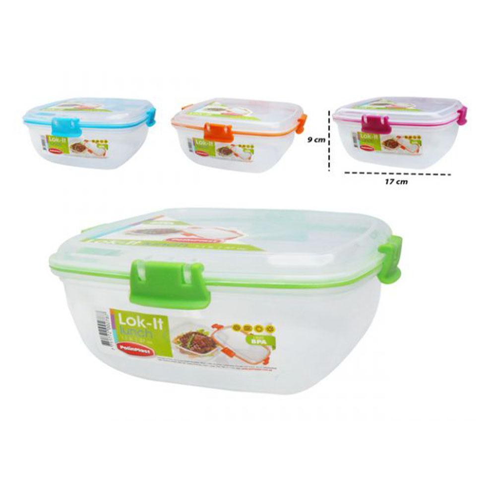 Envase Polinplast Lok-IT Cuadrado Plástico -Surtido
