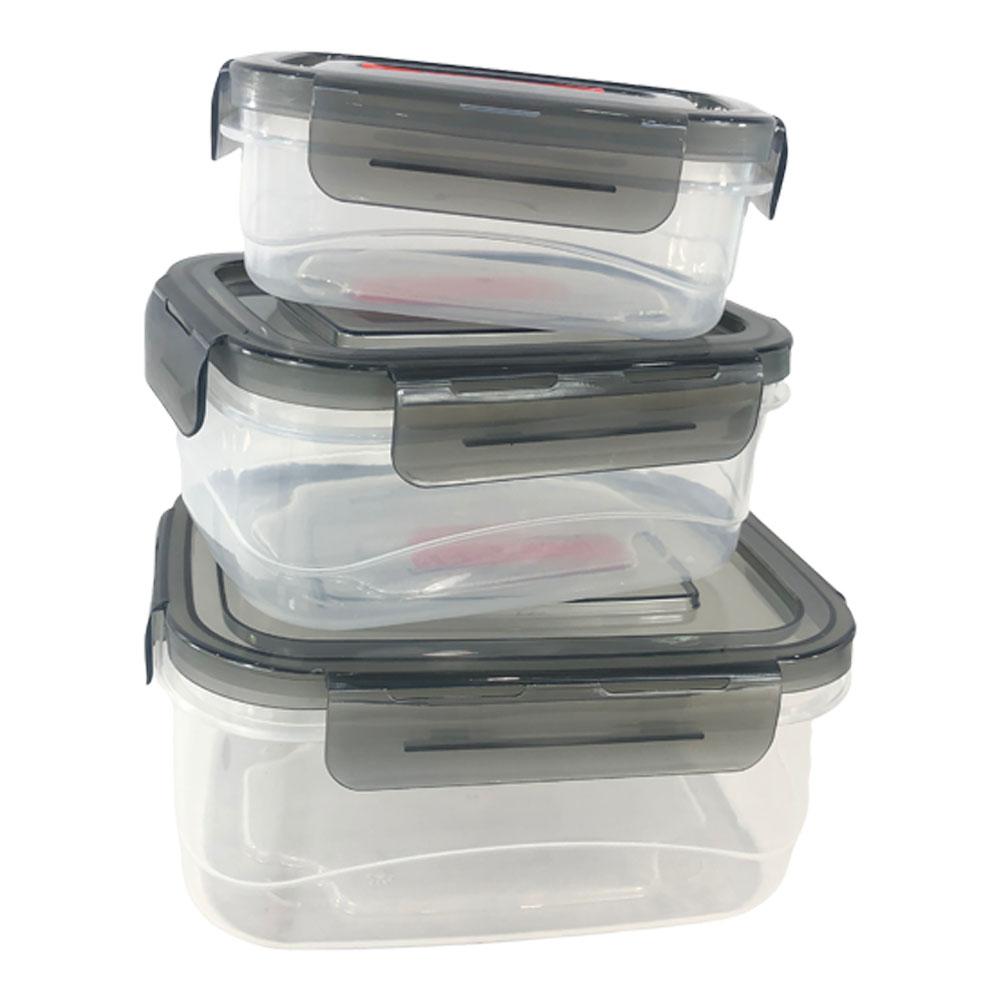 Envases Plásticos Frigidaire Rectangular 3 Piezas