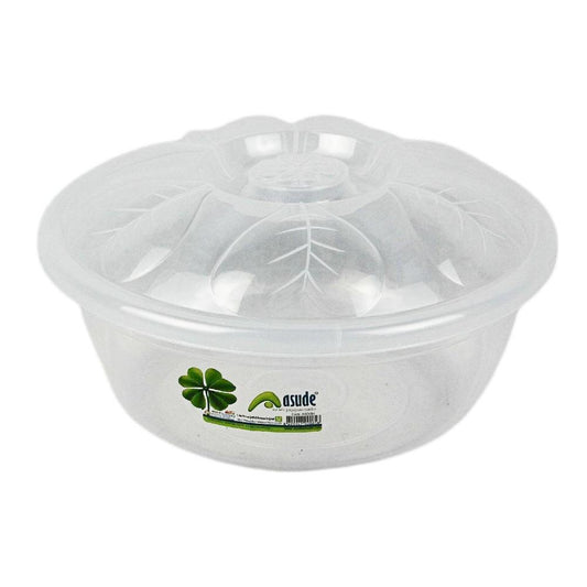 Envase Plástico Con Tapa Asude Plastik Redondo Transparente N°1