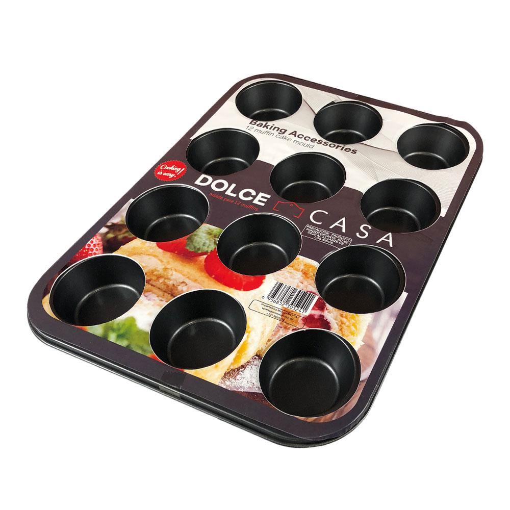 Molde de Muffin Cake Dolce Casa Para 12 Unidades
