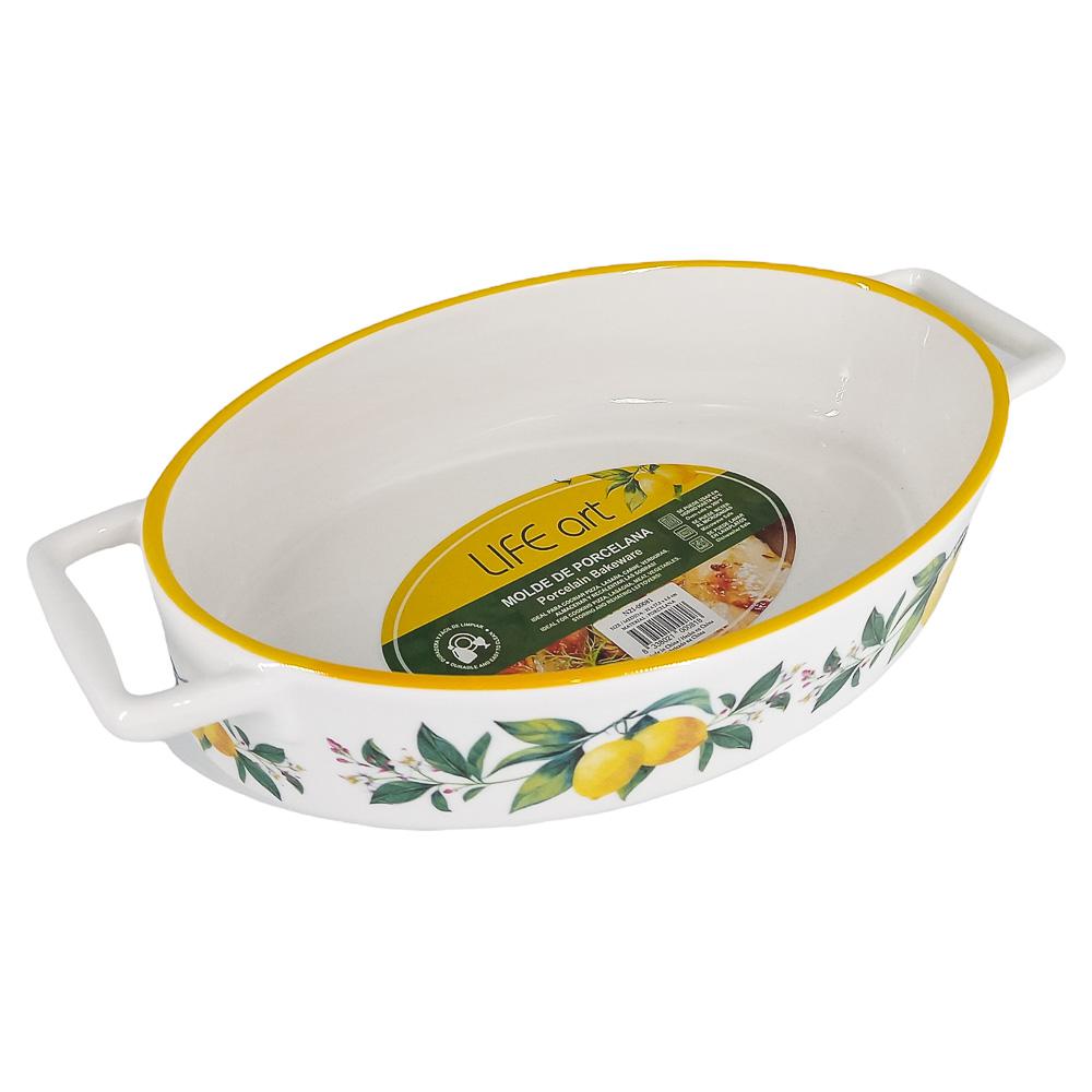 Refractario Ovalado Life Art de Porcelana 32 cm x 17.5 cm x 6.5 cm